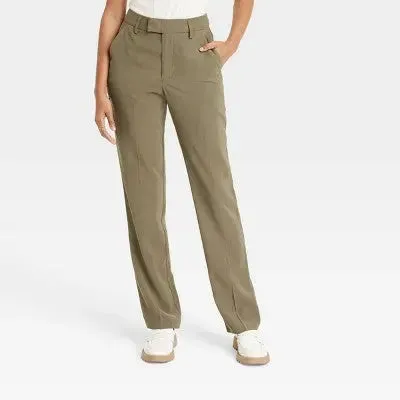 A New Day Women's Straight High Rise Stovepipe Trousers