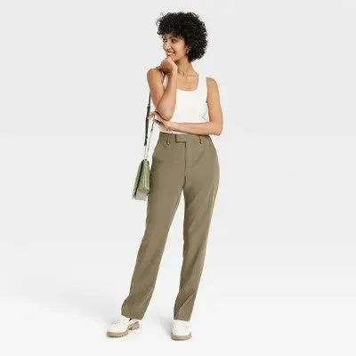 A New Day Women's Straight High Rise Stovepipe Trousers