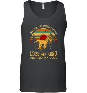 And into the forest i go to lose my mind and find my soul graphic Men Cotton Tank Top