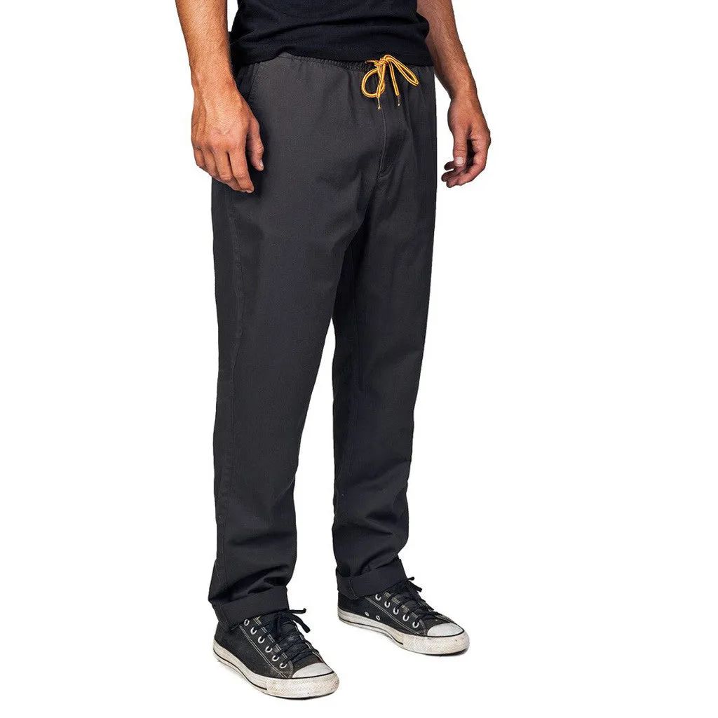 Brixton - Reserve Standard Fit Drawstring Men's Pants, Washed Black