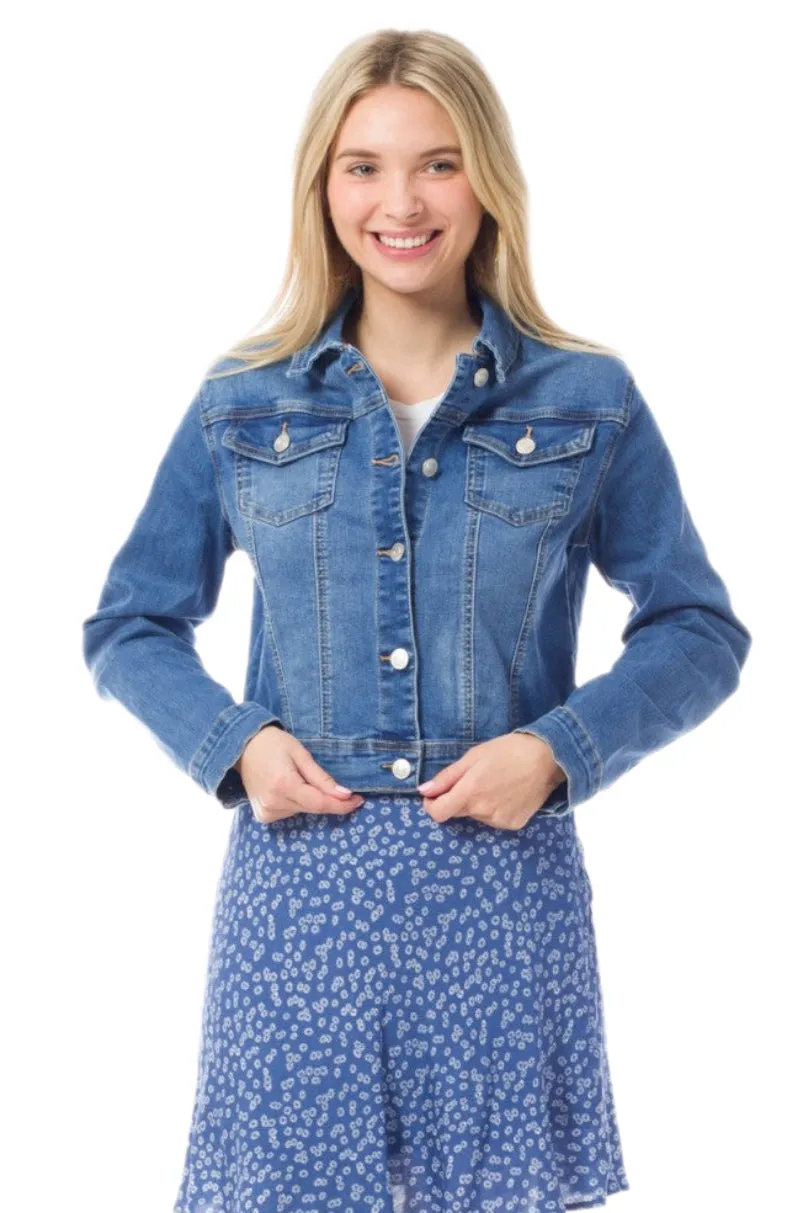 Denim Jean Jacket Style 1068 in Dark or Medium Blue