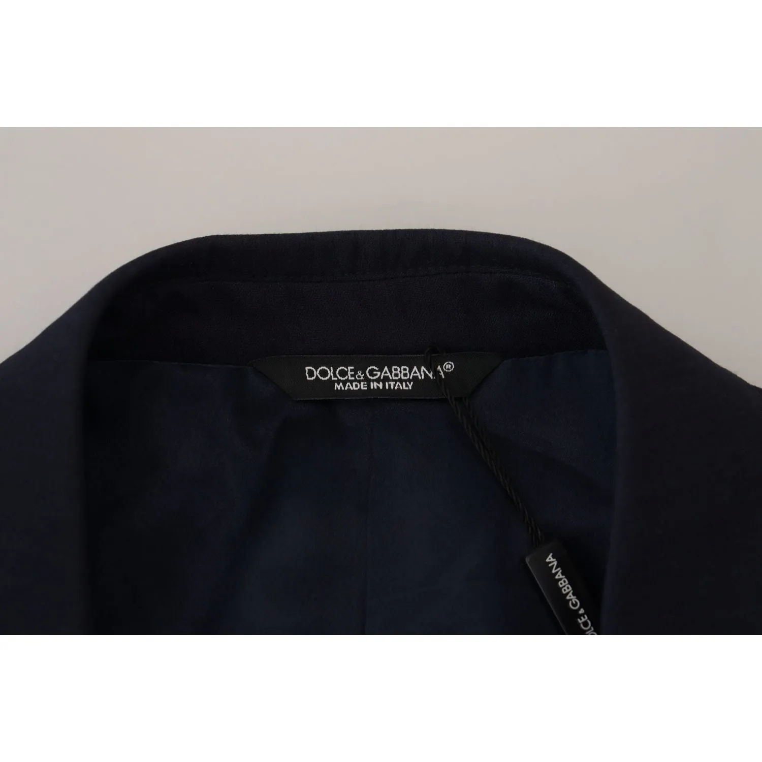 Dolce & Gabbana Elegant Blue Wool Silk Blazer Jacket