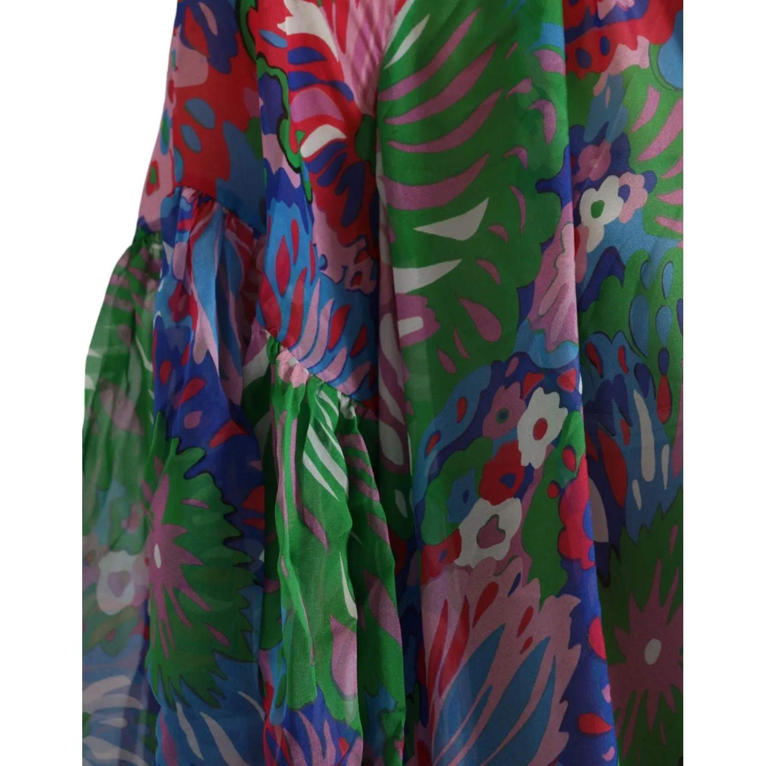 Dolce & Gabbana Multicolor Floral Silk Kaftan Maxi Dress