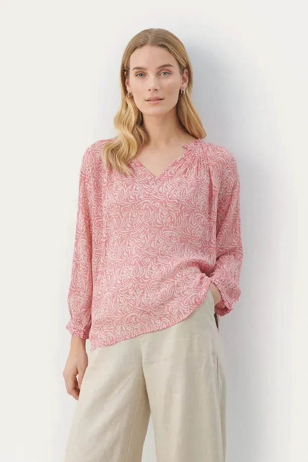 Elisa Pink Blouse in Morning Glory