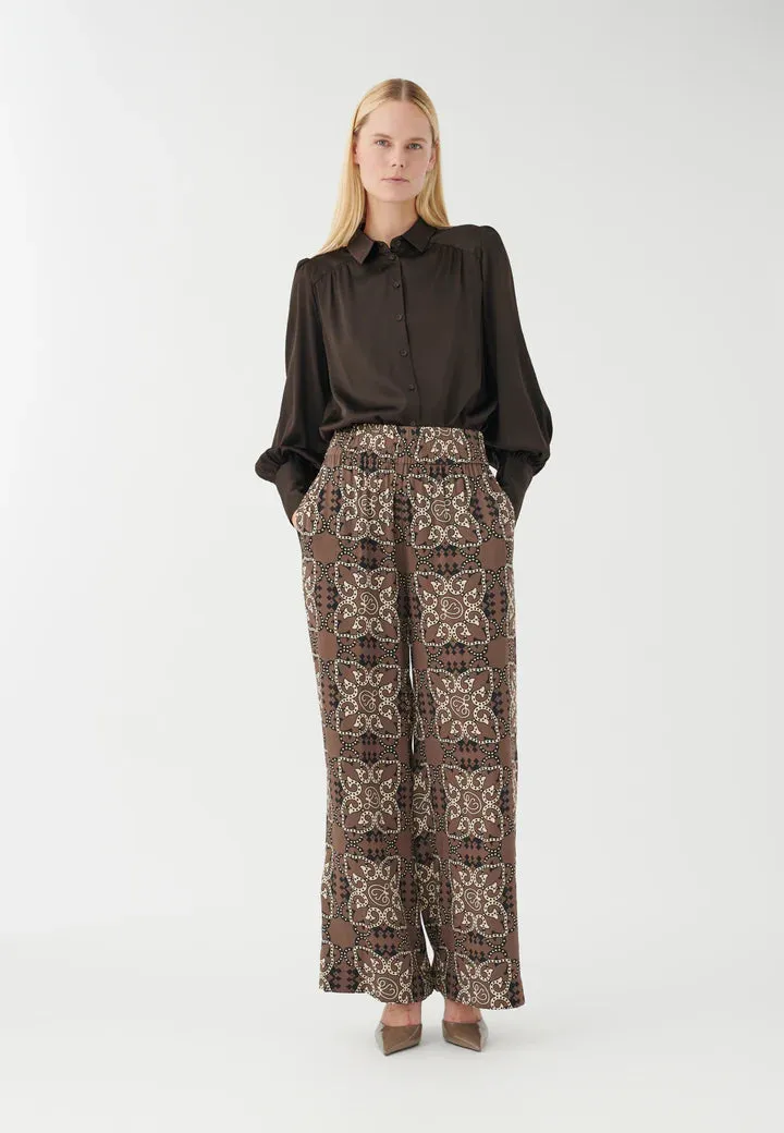 Ganache Brown Cadencedea Silk Shirt