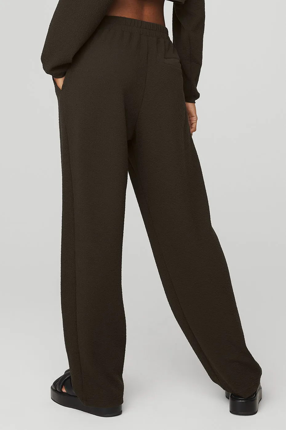 High-Waist Tailored Sweatpant - Espresso