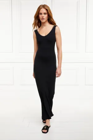 Holland Cooper Amber V-Neck Maxi Dress in Black