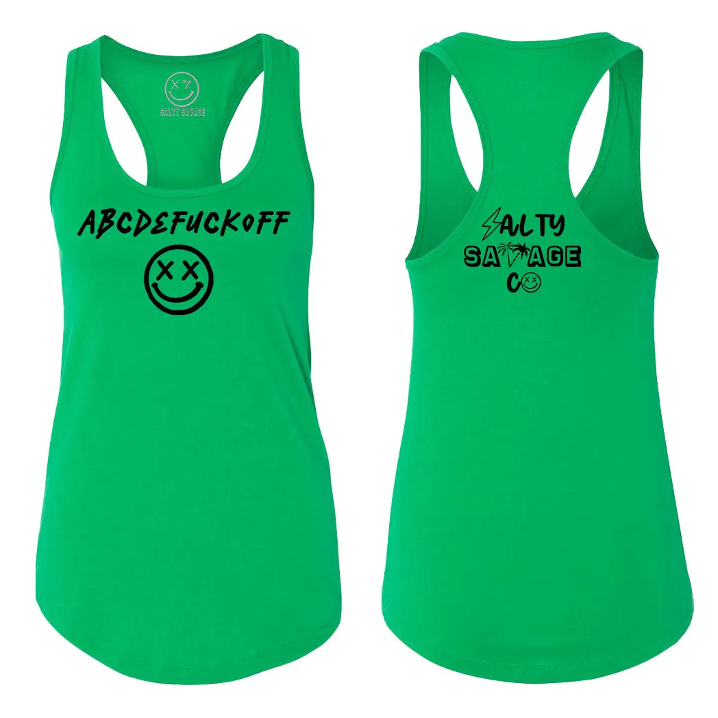 Ladies "ABCDEFUCKOFF" Racerback Tank