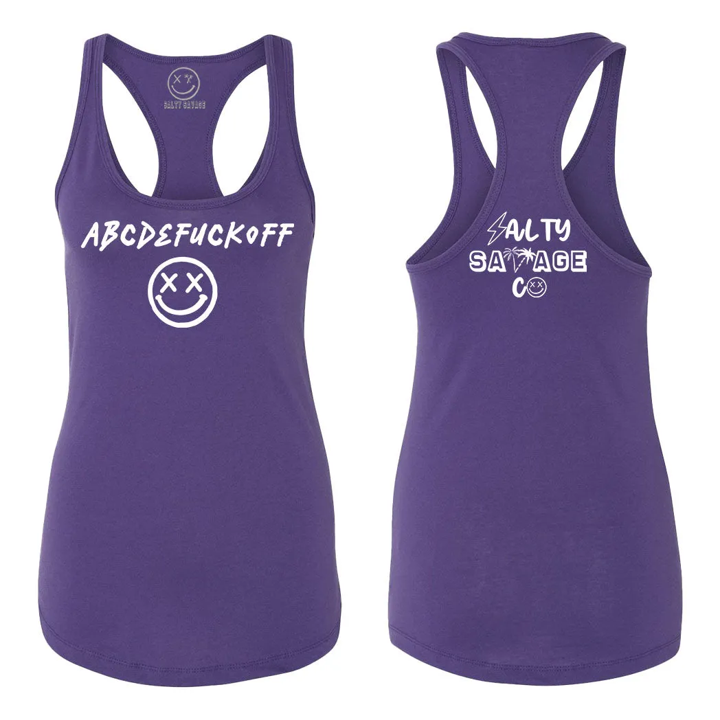 Ladies "ABCDEFUCKOFF" Racerback Tank