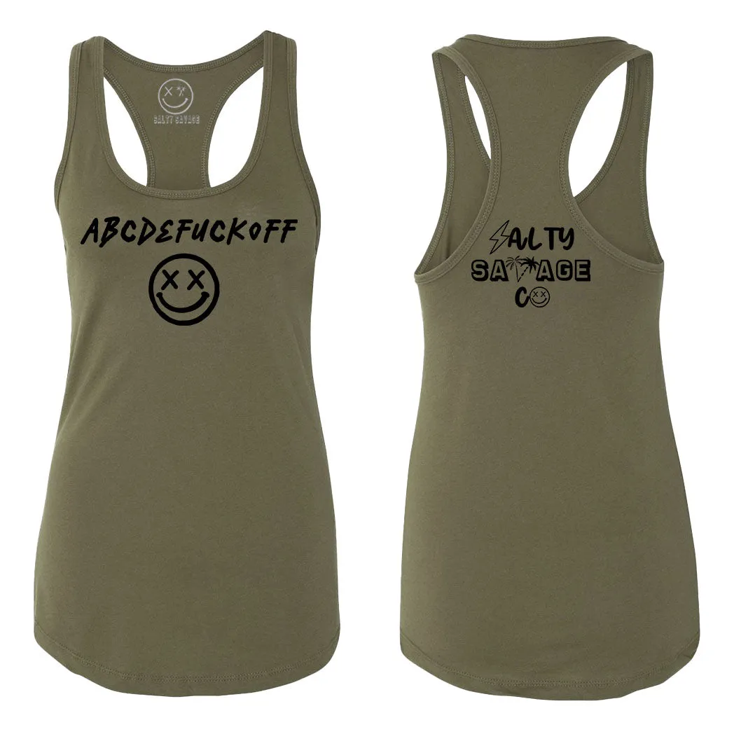 Ladies "ABCDEFUCKOFF" Racerback Tank