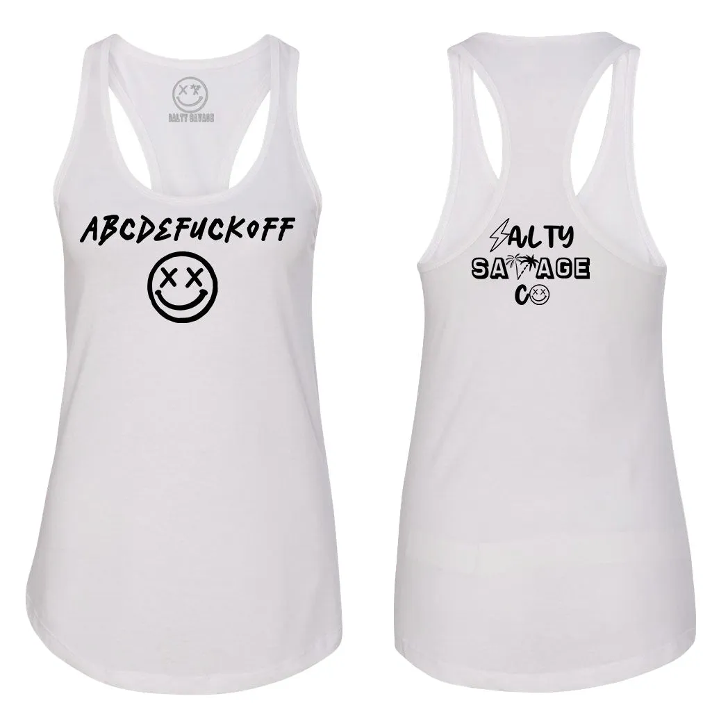 Ladies "ABCDEFUCKOFF" Racerback Tank