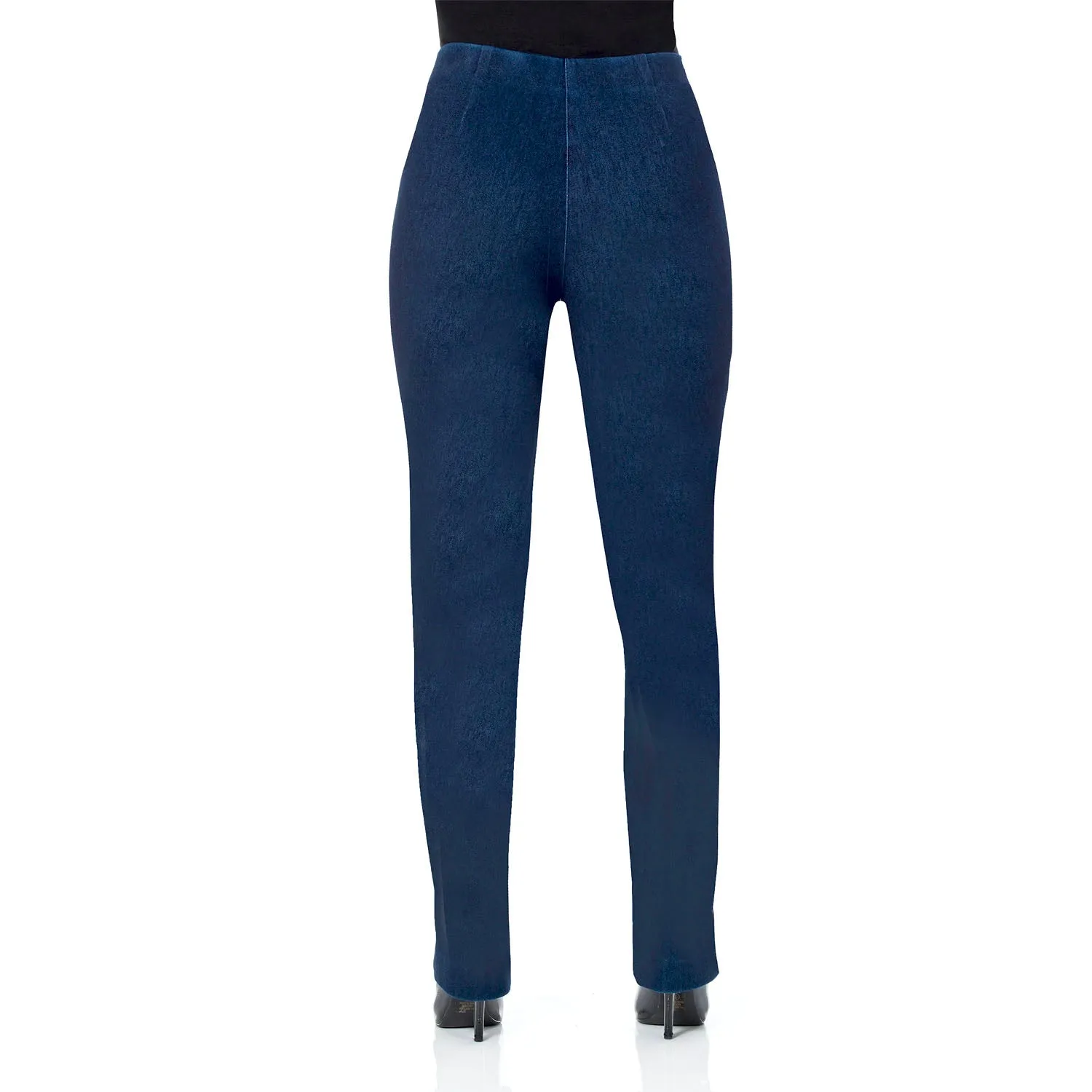 Lior "Sasha" Pull-On Straight Leg Pant in Dark Denim Blue - SASH-DKBD