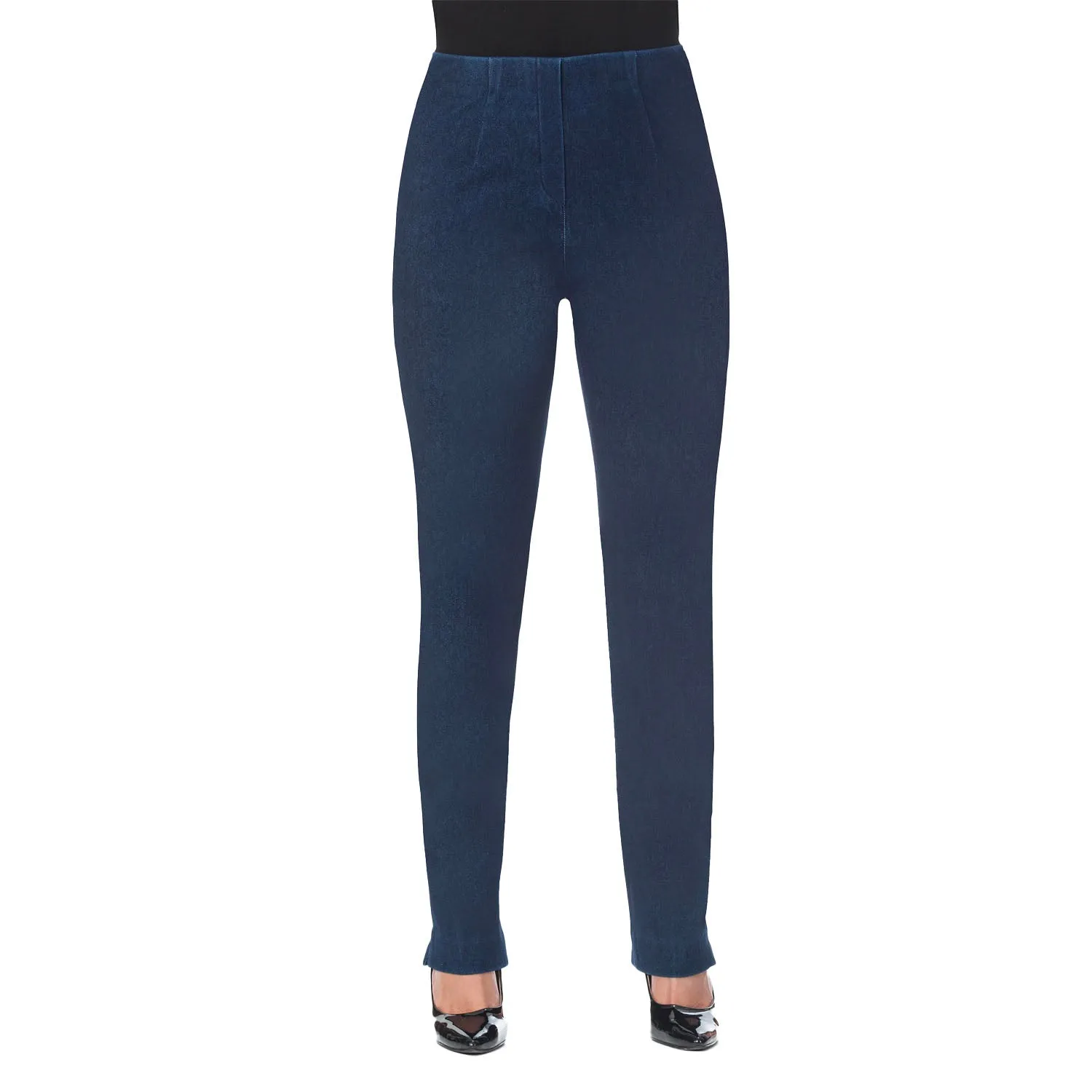 Lior "Sasha" Pull-On Straight Leg Pant in Dark Denim Blue - SASH-DKBD