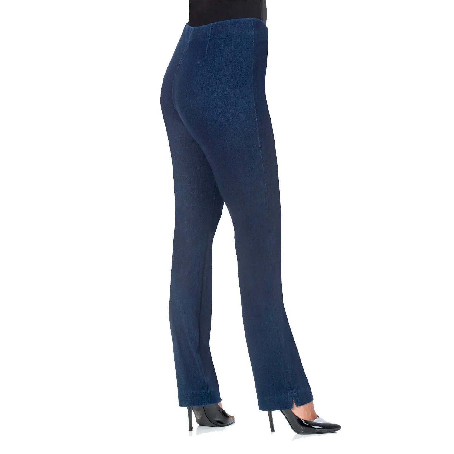 Lior "Sasha" Pull-On Straight Leg Pant in Dark Denim Blue - SASH-DKBD