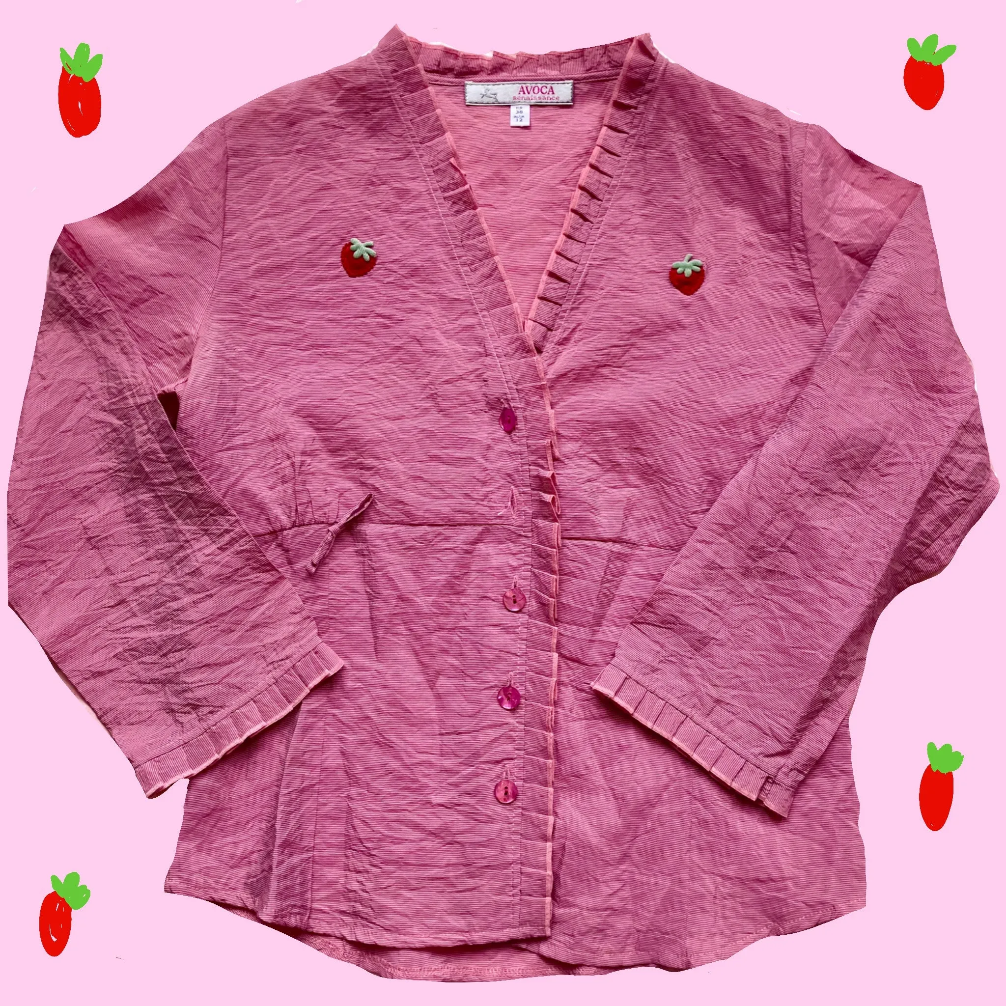 Reworked Strawberry blouse- 12