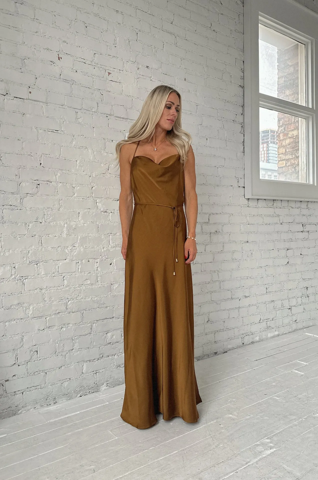 Scarlett Cowl Neck Maxi Dress