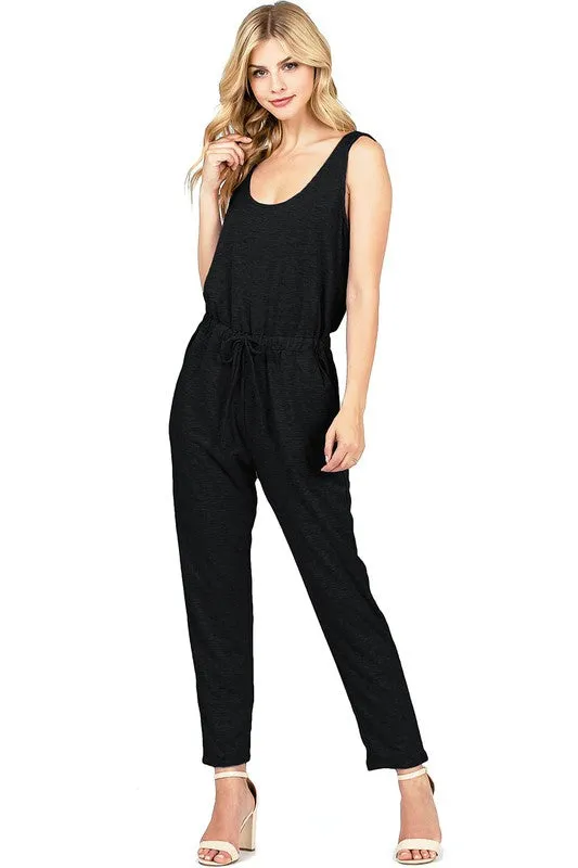 Sleeveless Jumpsuit in Black