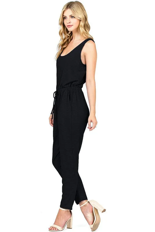 Sleeveless Jumpsuit in Black